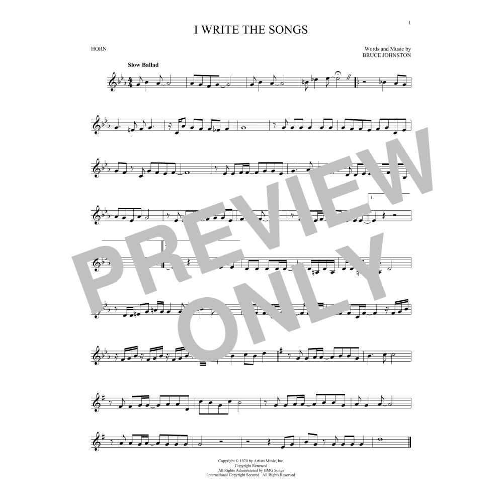 I Write The Songs