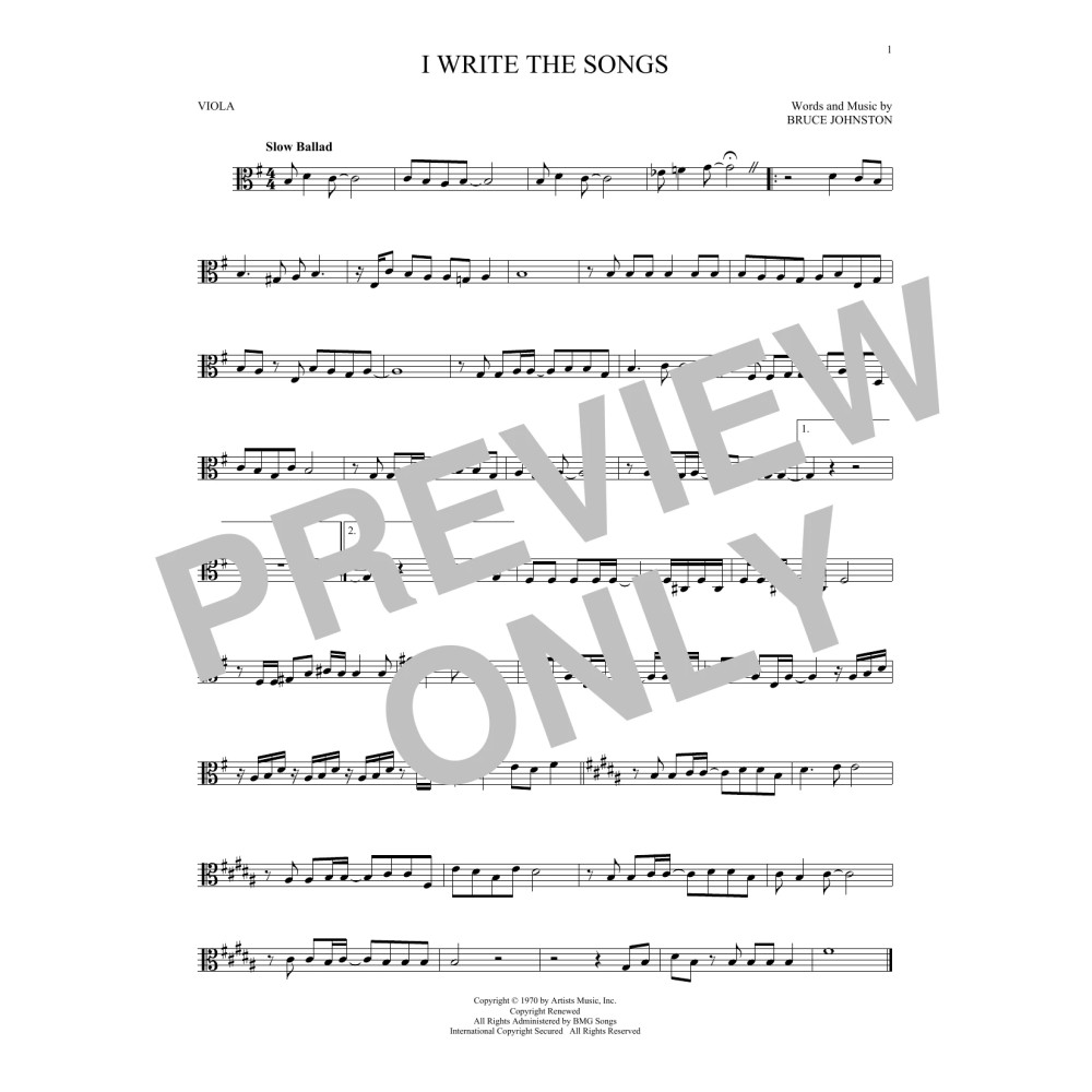 I Write The Songs