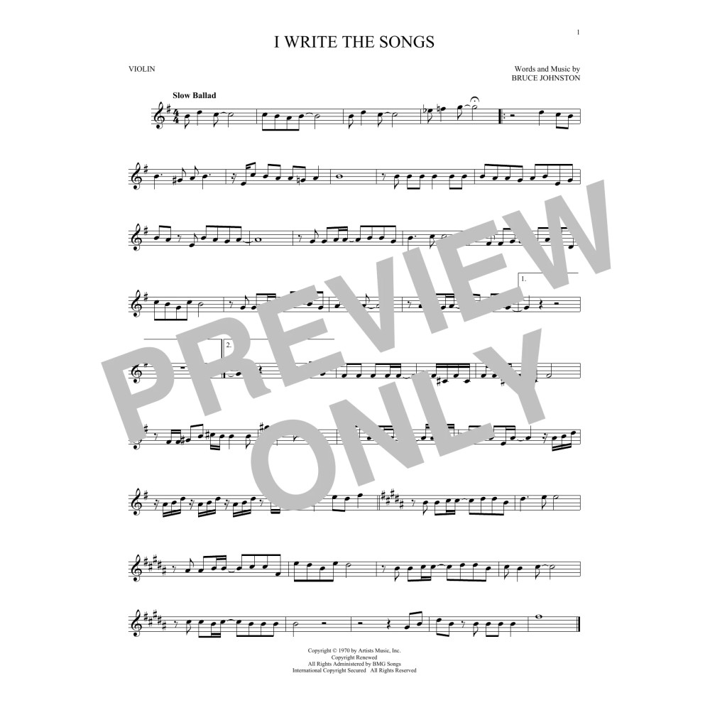 I Write The Songs