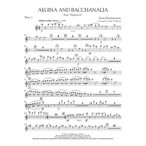 Aegina and Bacchanalia (from Spartacus) - Flute 1