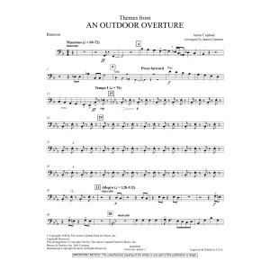 Themes from An Outdoor Overture - Bassoon