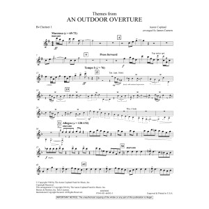 Themes from An Outdoor Overture - Bb Clarinet 1
