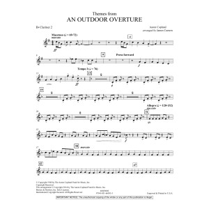 Themes from An Outdoor Overture - Bb Clarinet 2
