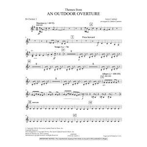 Themes from An Outdoor Overture - Bb Clarinet 3