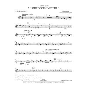 Themes from An Outdoor Overture - Eb Alto Saxophone 2