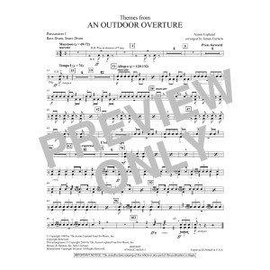 Themes from An Outdoor Overture - Percussion 1