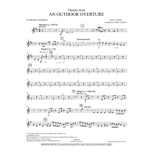Themes from An Outdoor Overture - Eb Baritone Saxophone