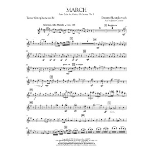 March from Suite for Variety Orchestra, No. 1 - Bb Tenor Saxophone