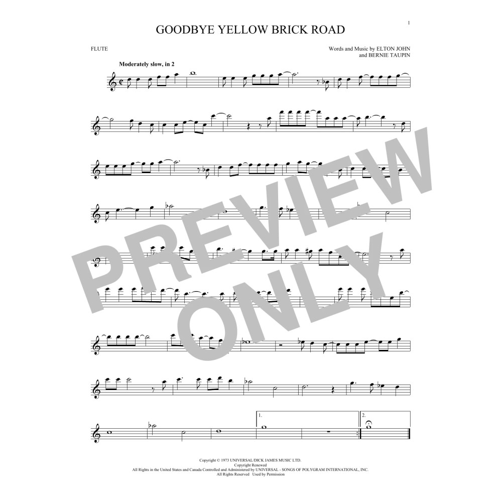 Goodbye Yellow Brick Road