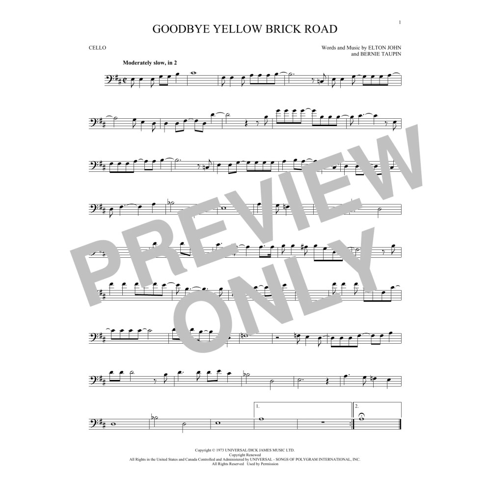 Goodbye Yellow Brick Road