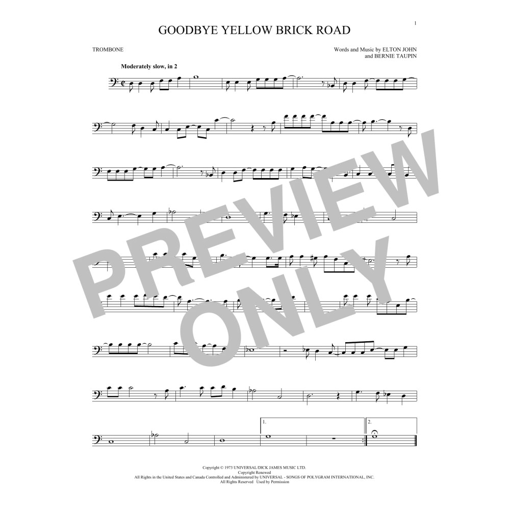 Goodbye Yellow Brick Road