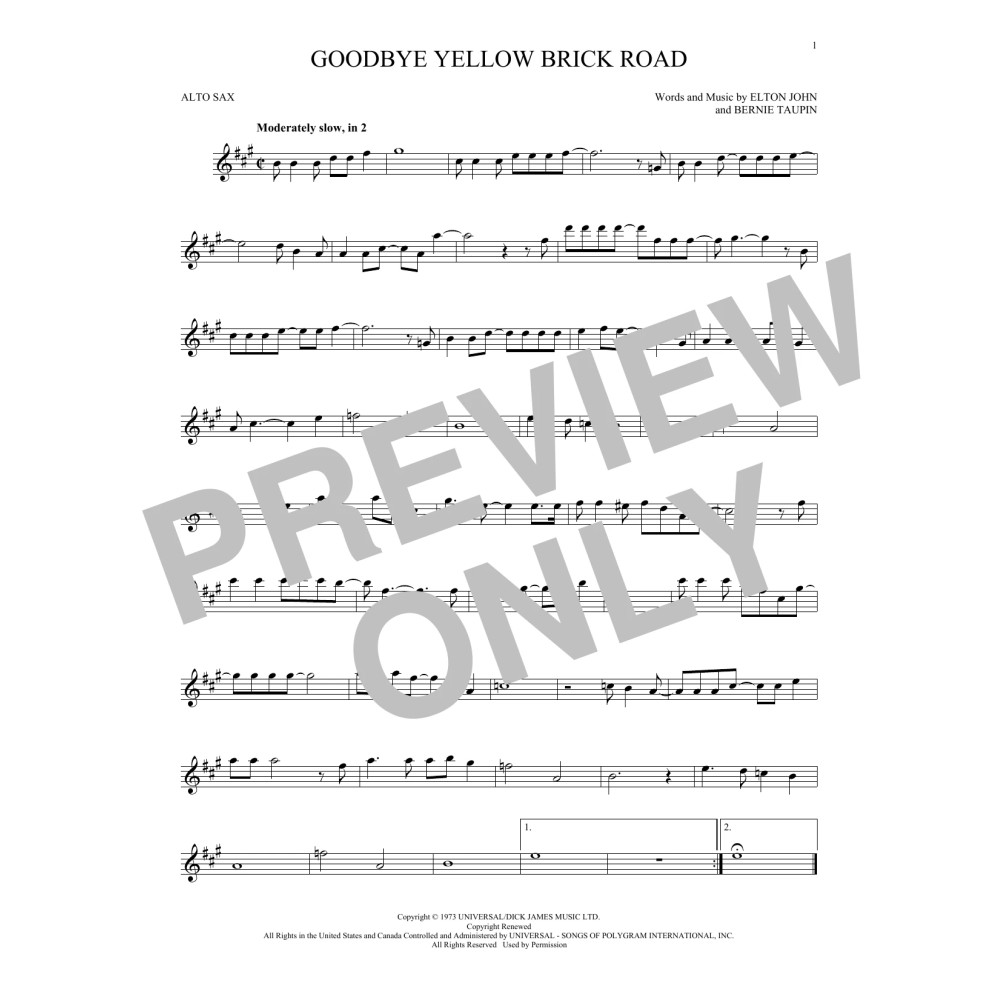 Goodbye Yellow Brick Road
