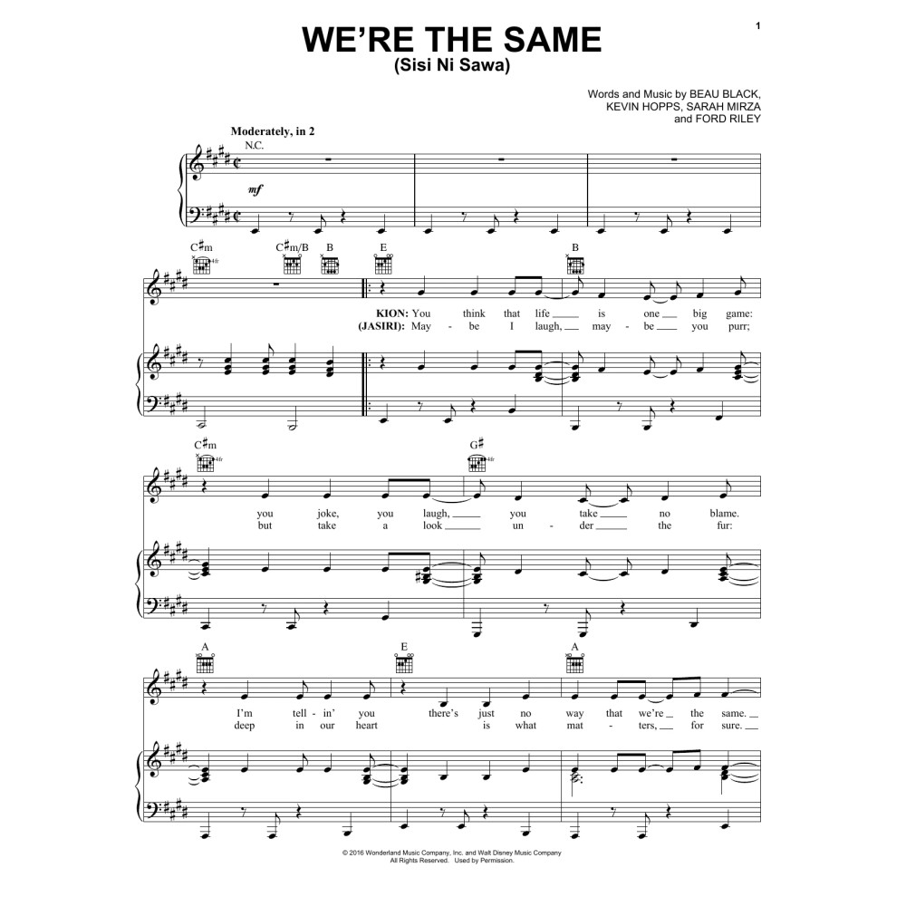 We're The Same (Sisi Ni Sawa)