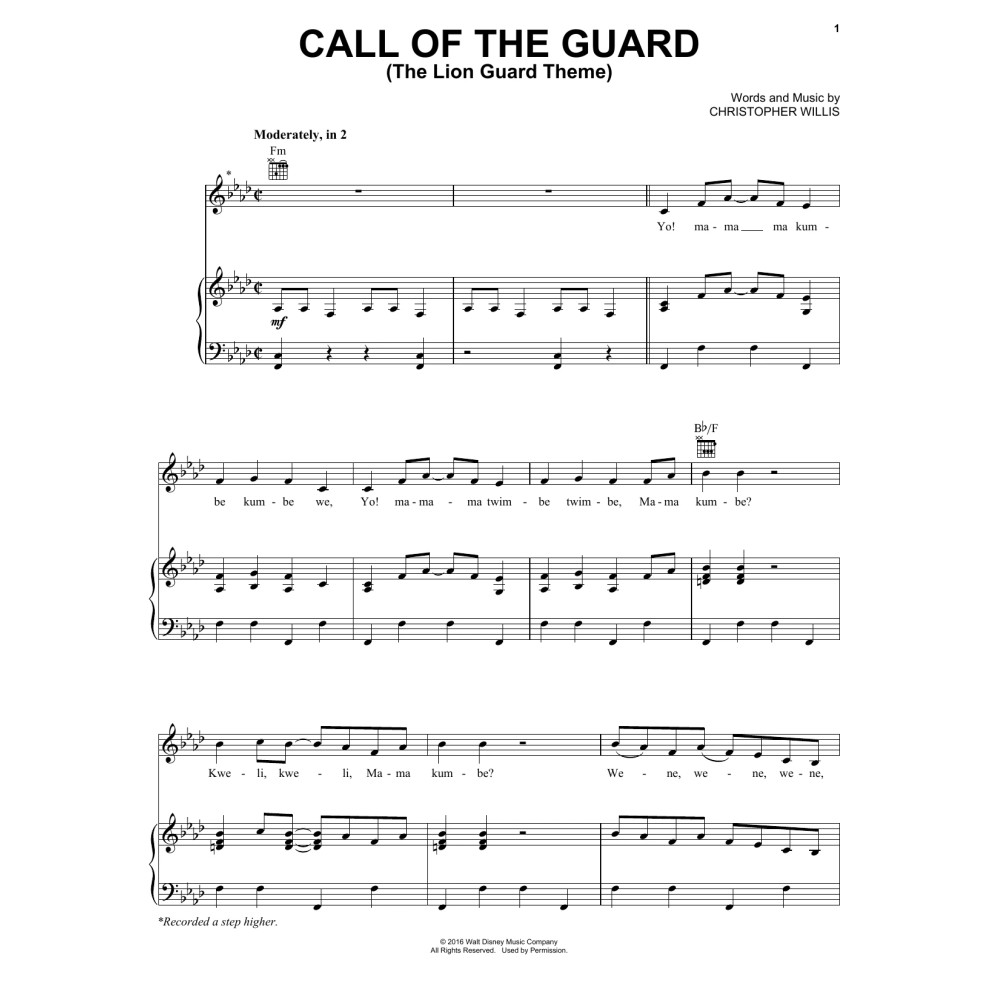 Call Of The Guard (The Lion Guard Theme)