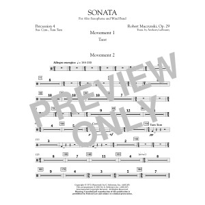 Sonata for Alto Saxophone, Op. 29 - Percussion 4