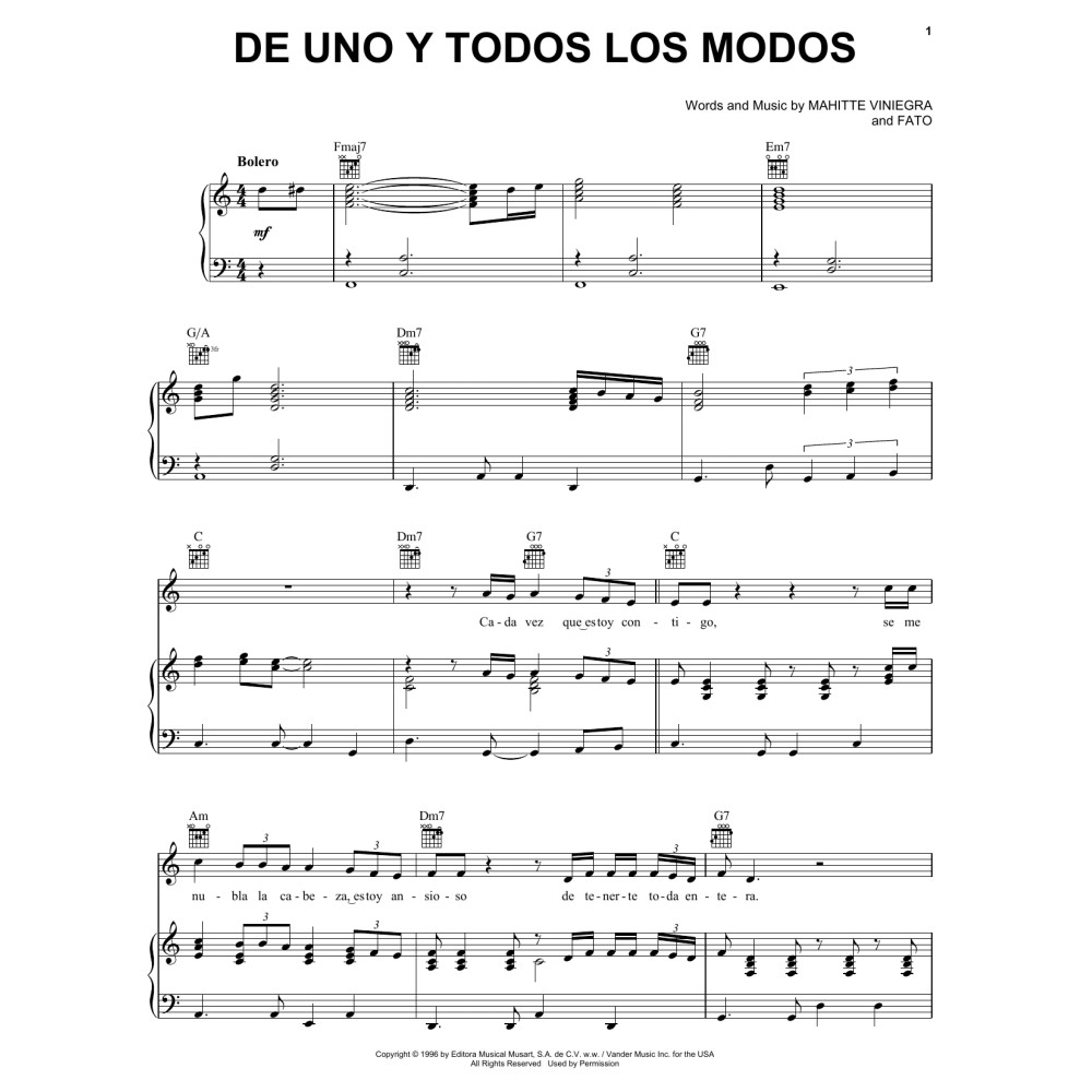 De Uno Y Todos Los Modos
