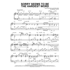 Sorry Seems To Be The Hardest Word [Jazz version] (arr. Brent Edstrom)