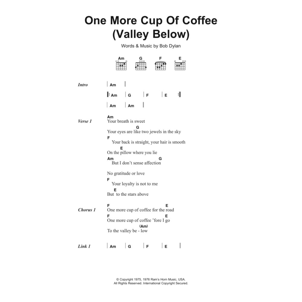One More Cup Of Coffee (Valley Below)