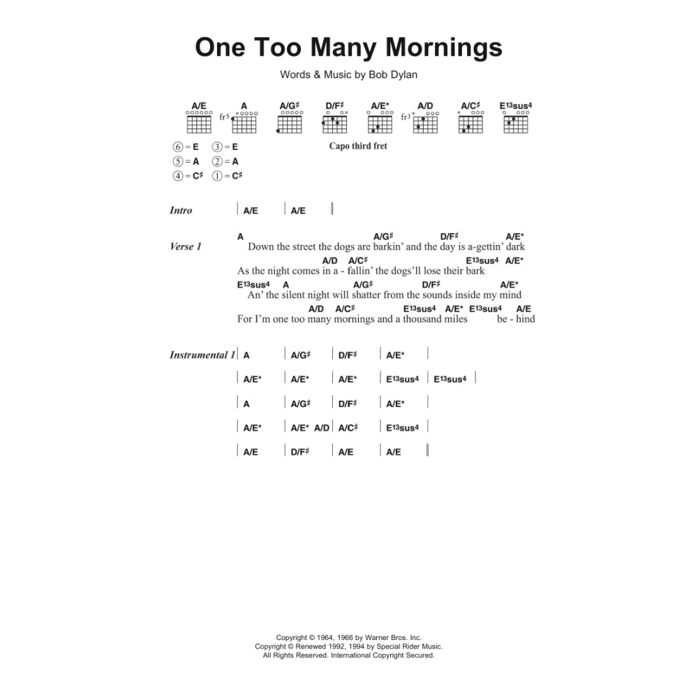 One Too Many Mornings