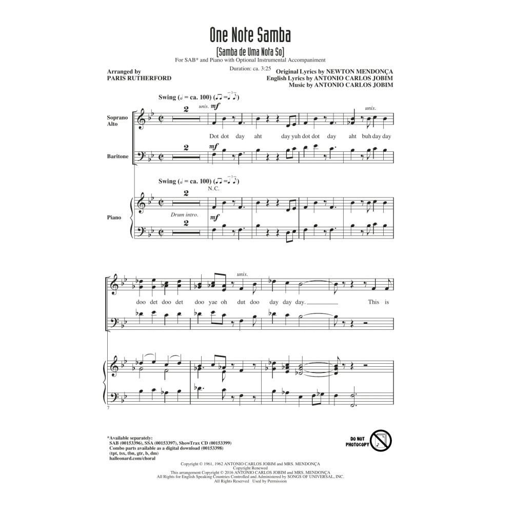 One Note Samba (Samba De Uma Nota So)