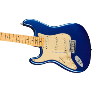 Fender American Ultra Stratocaster gaucher - Cobra Blue avec touche en érable