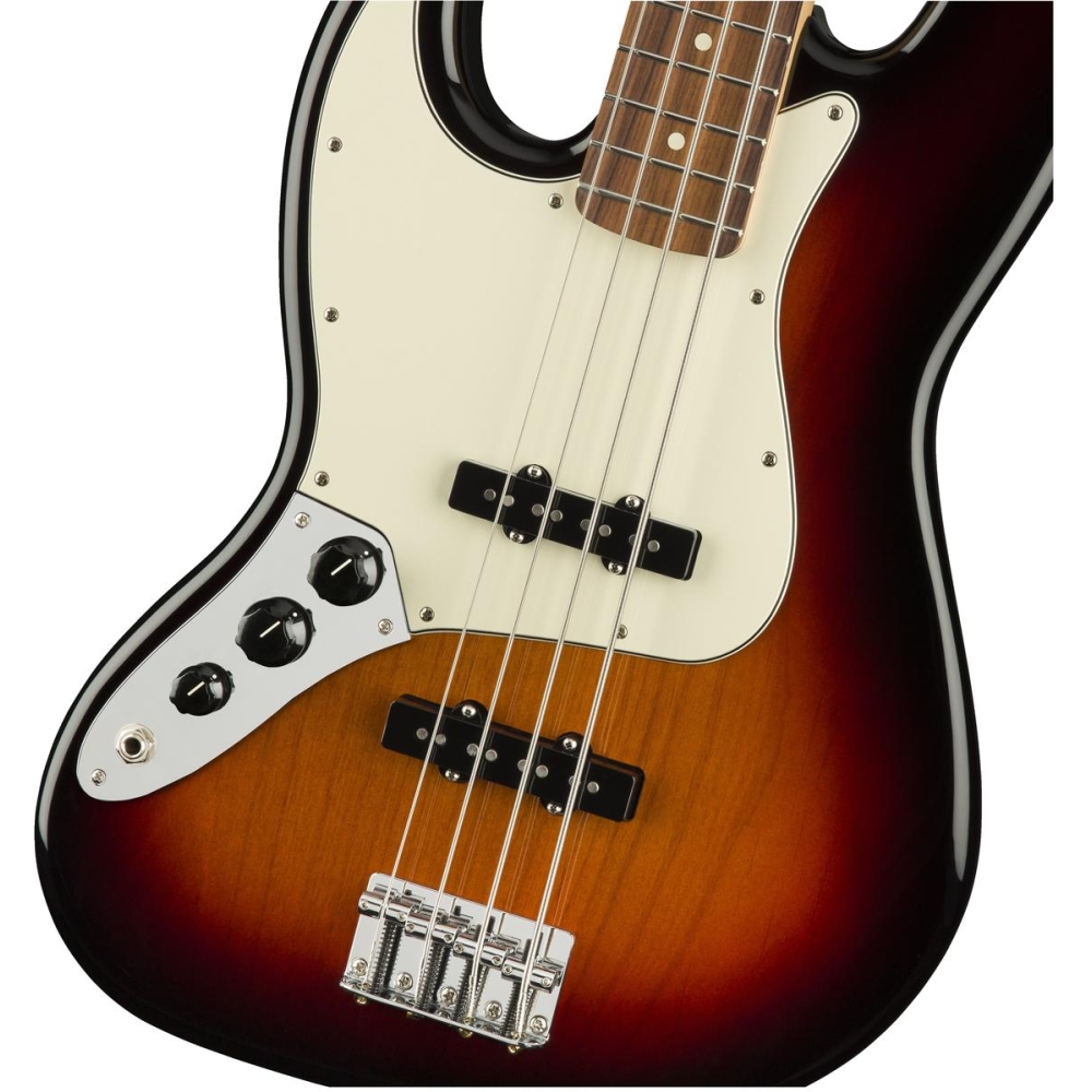 Fender Player Jazz Bass pour gaucher - 3 Tons Sunburst  avec touche Pau Ferro