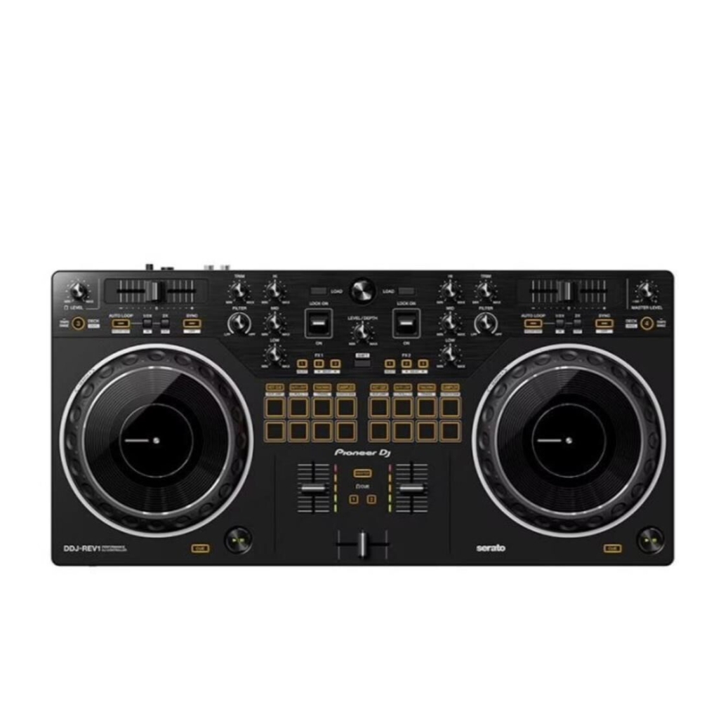 El Pioneer DDJ-REV1 es un controlador de DJ todo en uno diseñado para ofrecer una experiencia de mezcla intuitiva y 