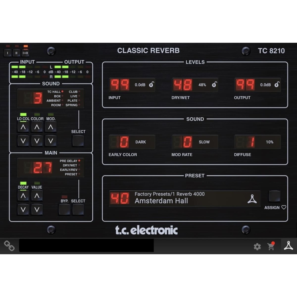 TC Electronic TC 8210 Clásico Reverb para Mezcla