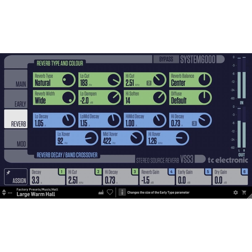 TC Electronic VSS3 Simulación de Espacio Reverb