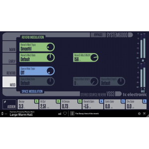 TC Electronic VSS3 Simulación de Espacio Reverb