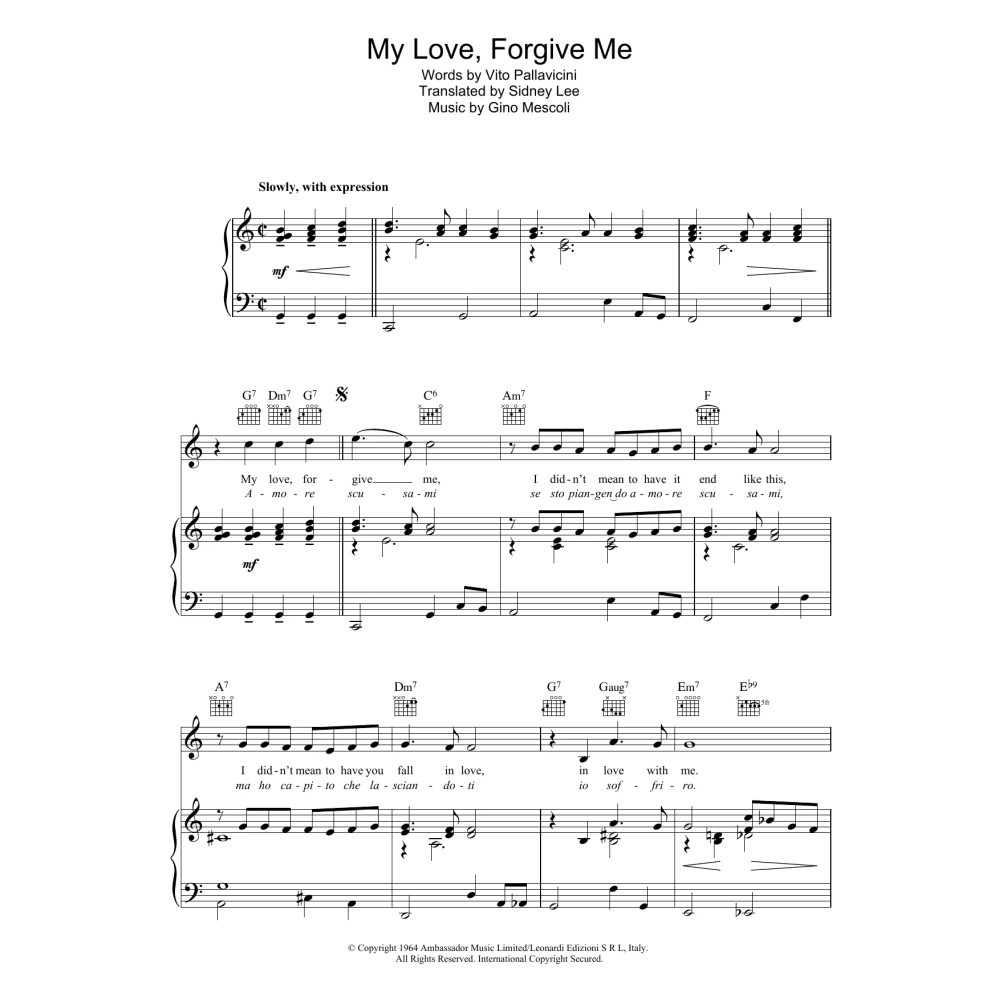My Love Forgive Me (Amore Scusami)
