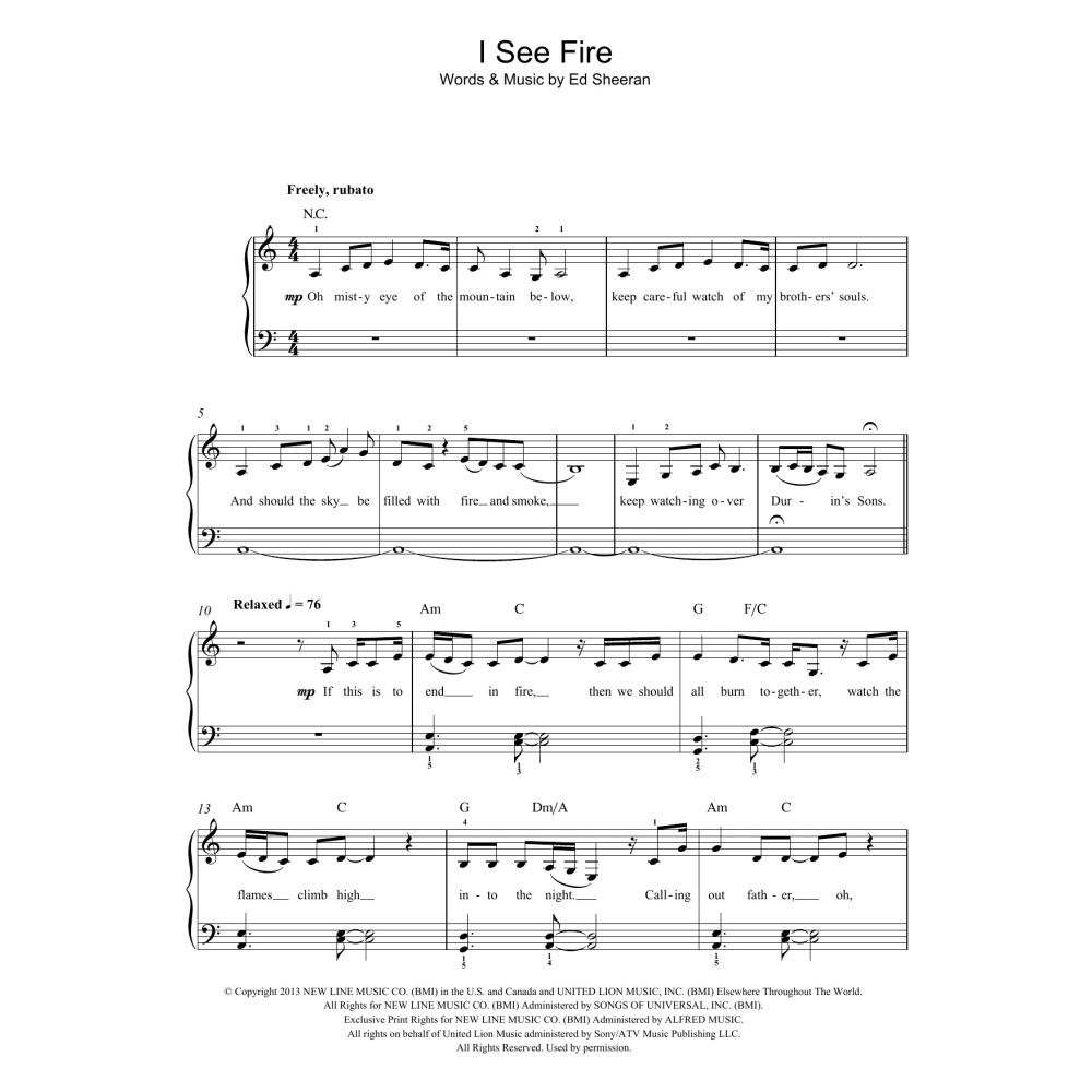 I See Fire (from The Hobbit)