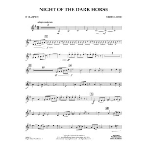 Night of the Dark Horse - Bb Clarinet 1
