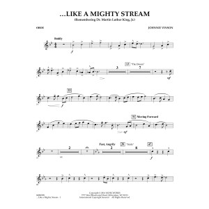 Like a Mighty Stream (for Concert Band and Narrator) - Oboe