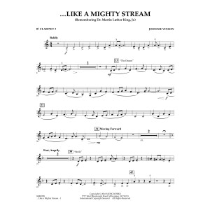 Like a Mighty Stream (for Concert Band and Narrator) - Bb Clarinet 3