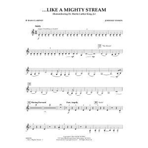 Like a Mighty Stream (for Concert Band and Narrator) - Bb Bass Clarinet