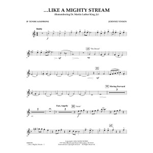 Like a Mighty Stream (for Concert Band and Narrator) - Bb Tenor Saxophone