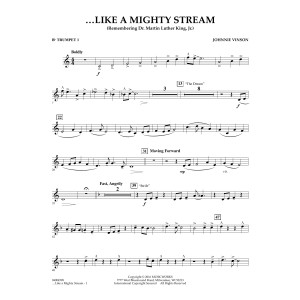 Like a Mighty Stream (for Concert Band and Narrator) - Bb Trumpet 1