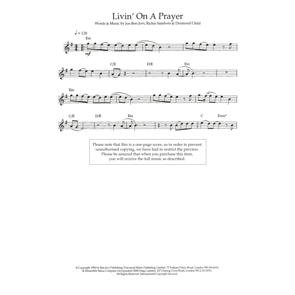 Livin' On A Prayer