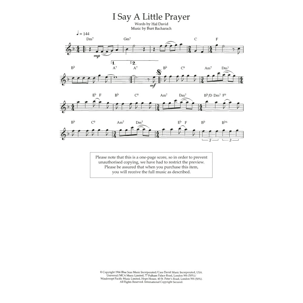 I Say A Little Prayer