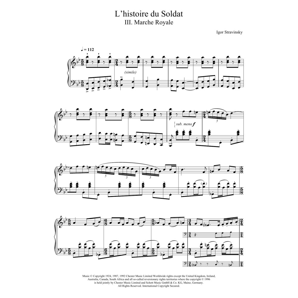 L'histoire Du Soldat, III. Marche Royale