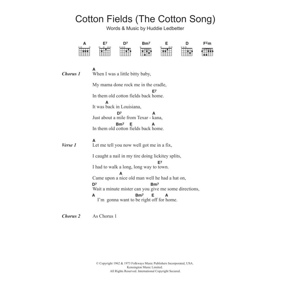 Cotton Fields (The Cotton Song)