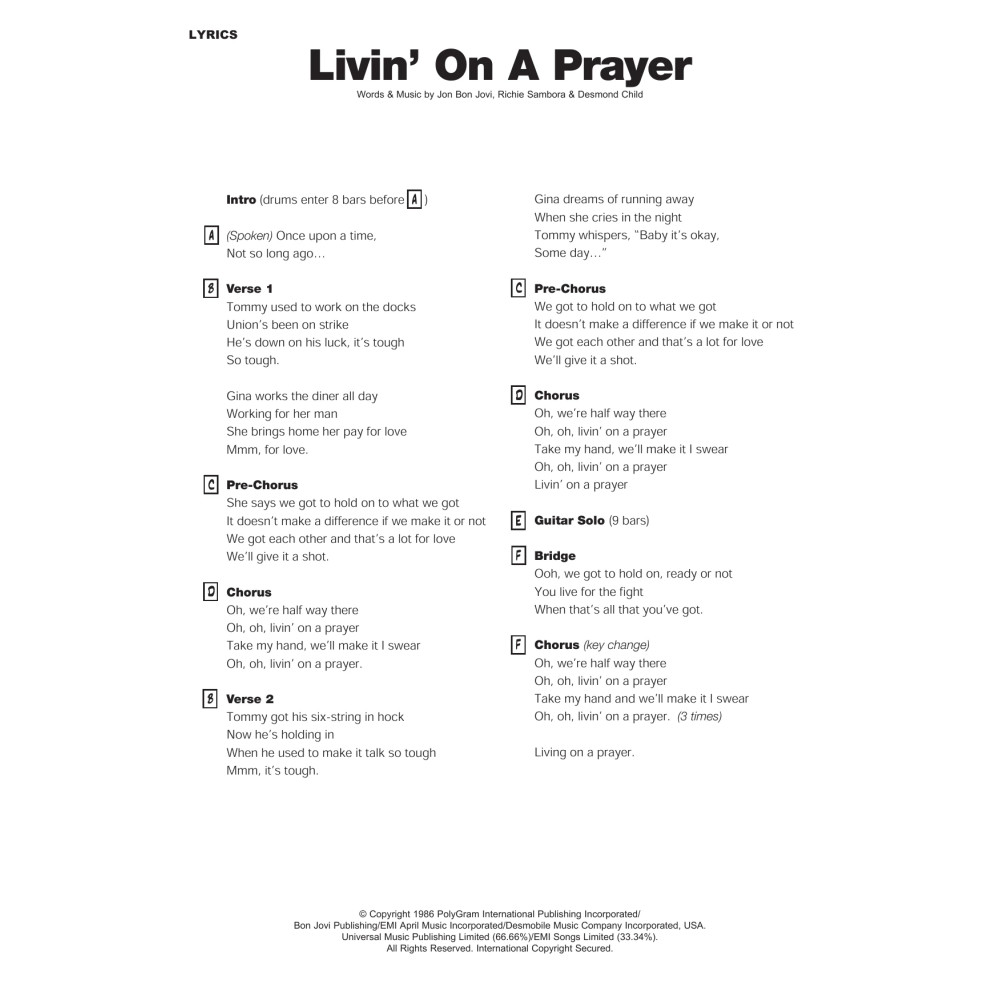 Livin' On A Prayer