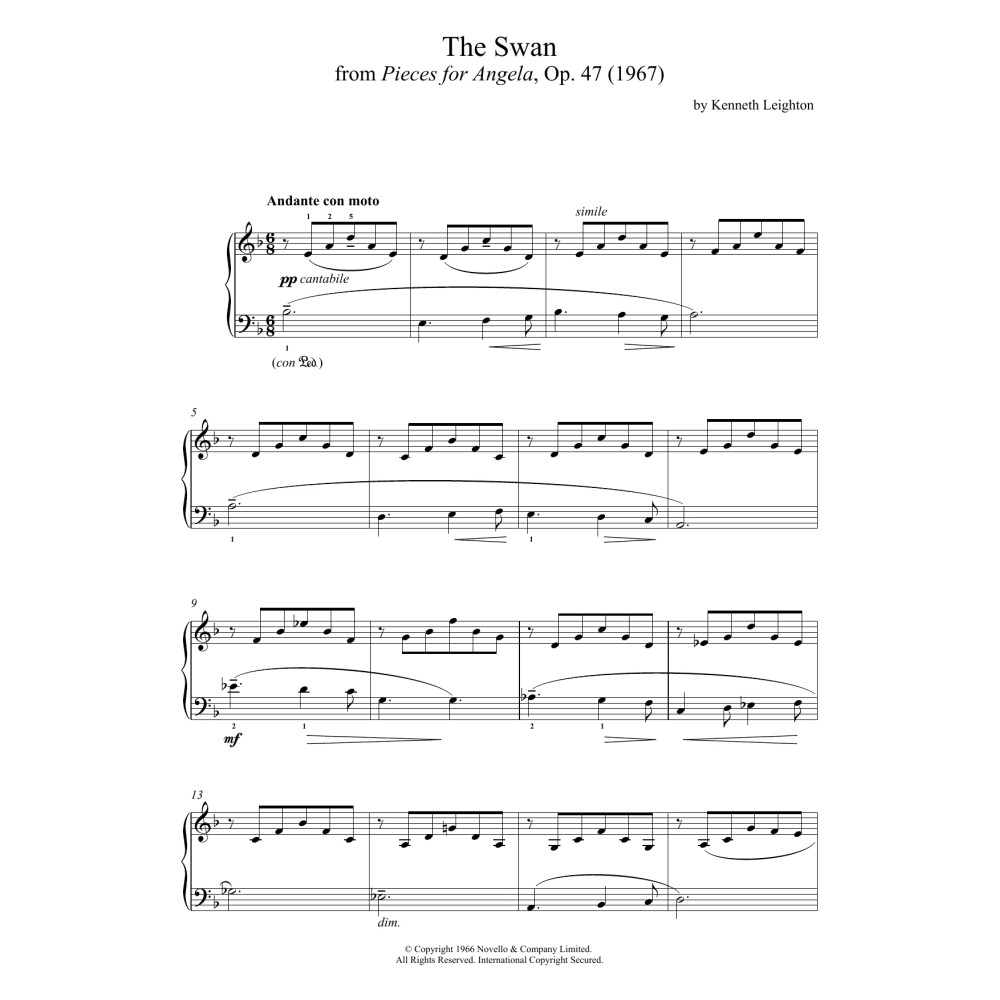 The Swan (From Pieces For Angela)