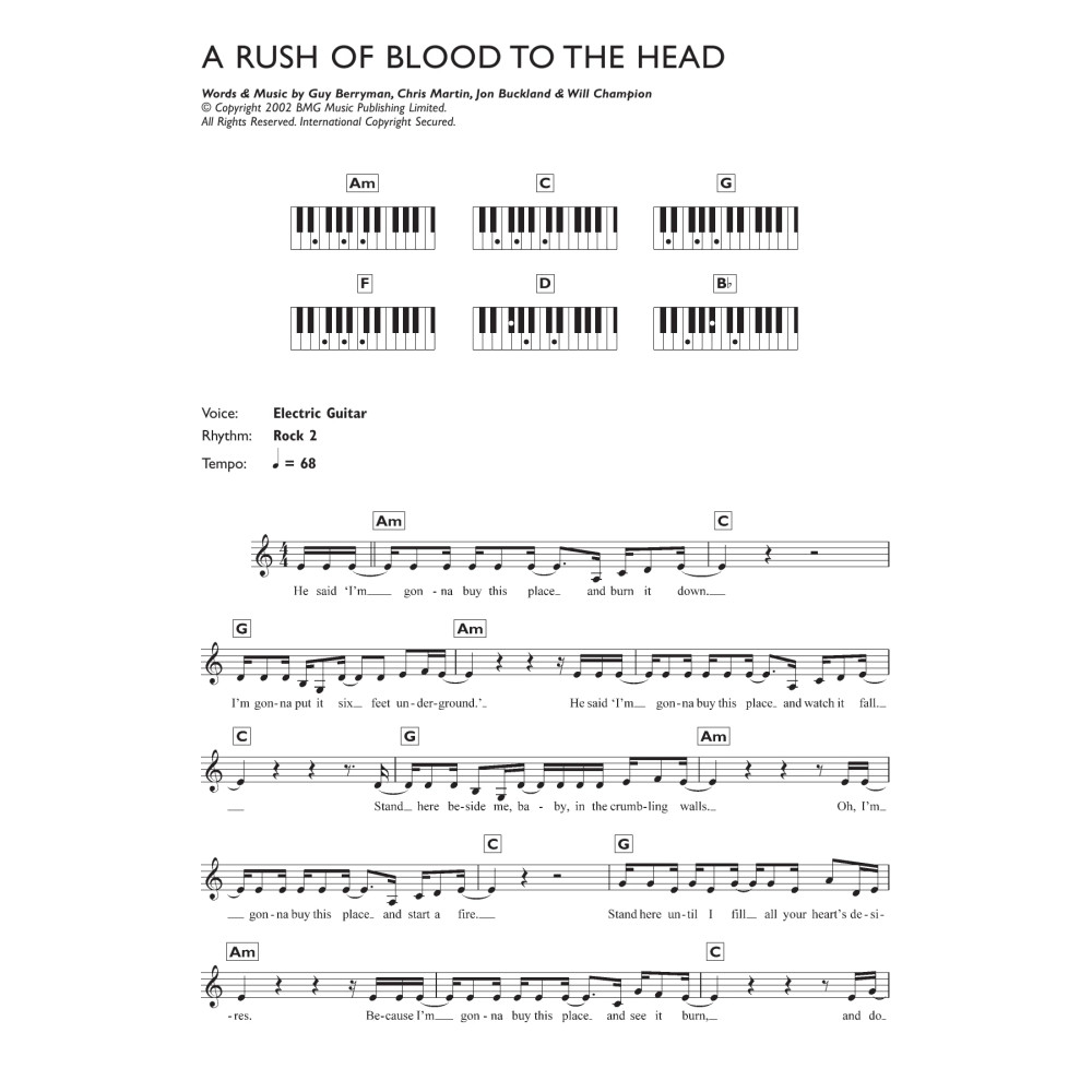 A Rush Of Blood To The Head