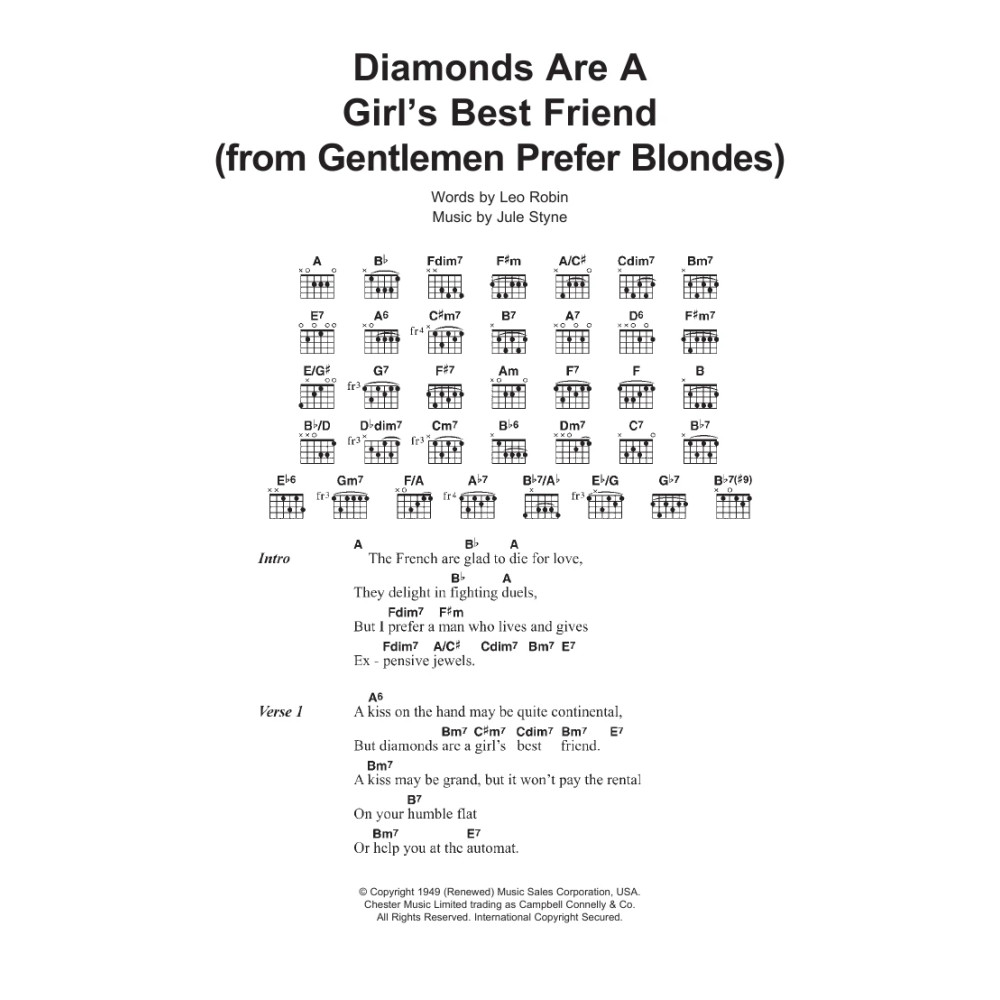Diamonds Are A Girl's Best Friend (from Gentlemen Prefer Blondes)