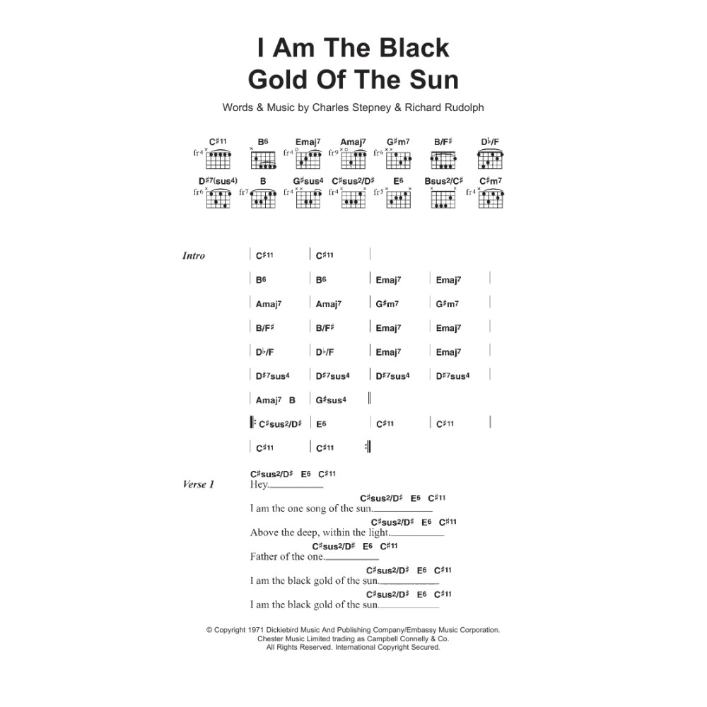 I Am The Black Gold Of The Sun