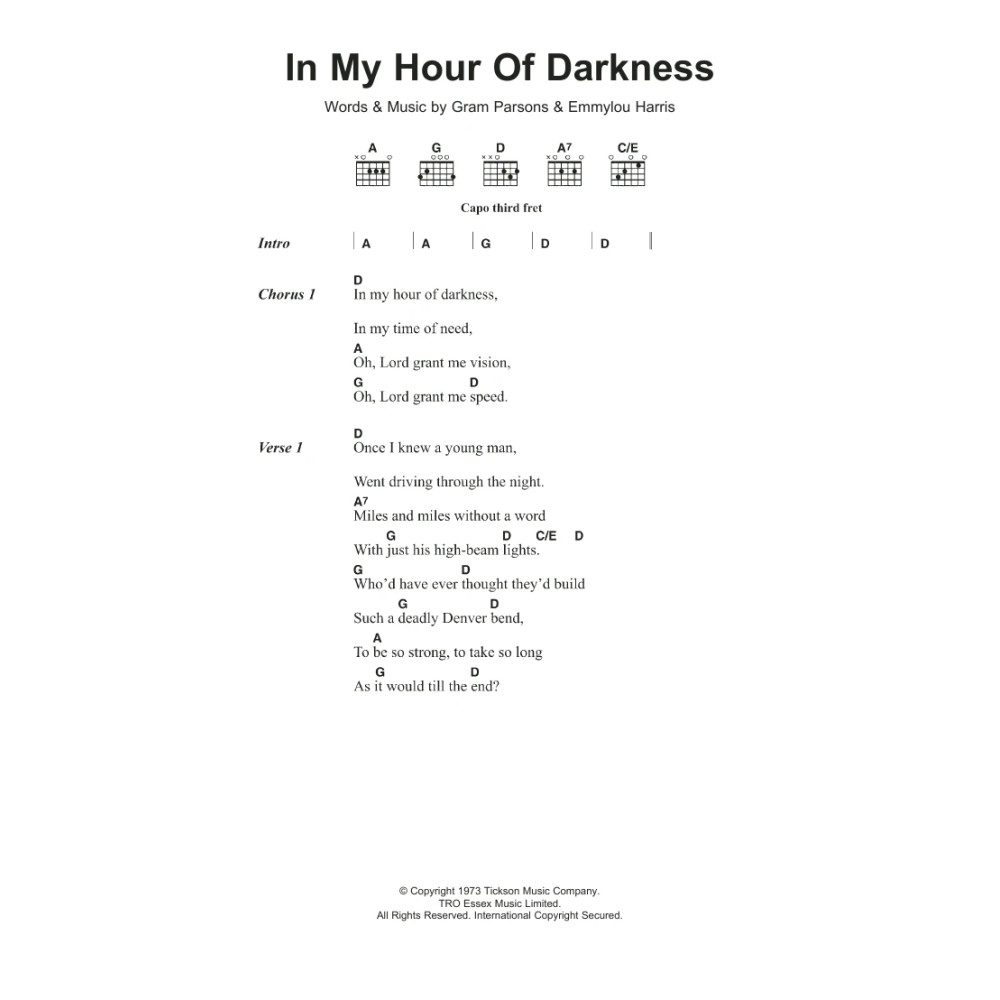 In My Hour Of Darkness