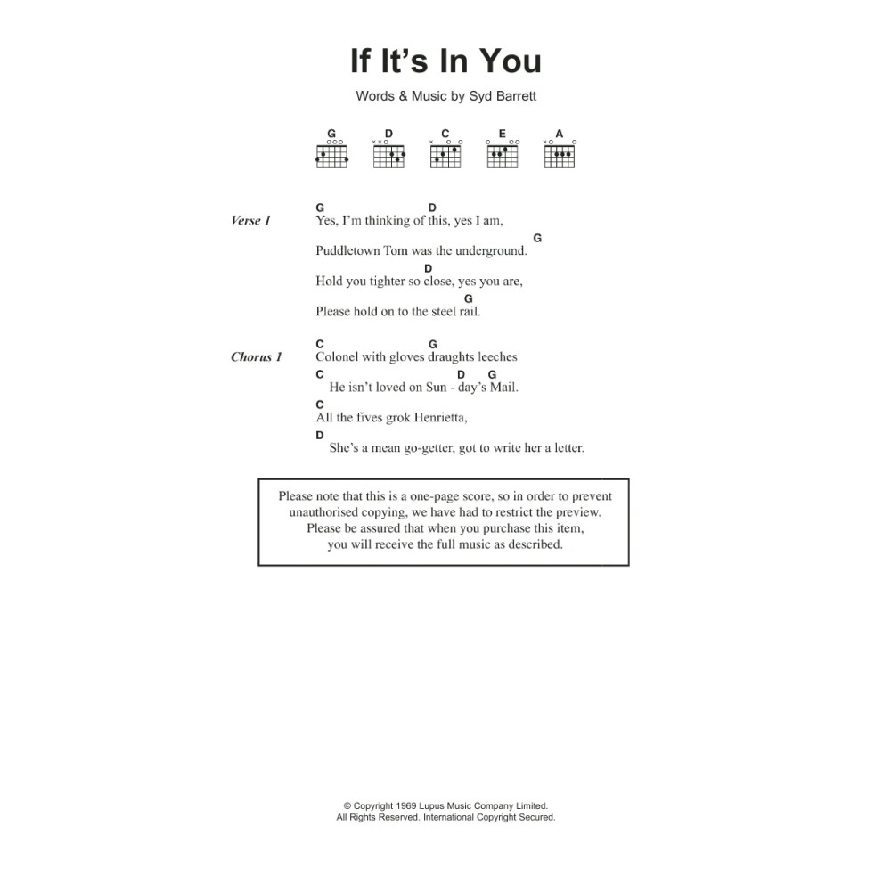 If It's In You