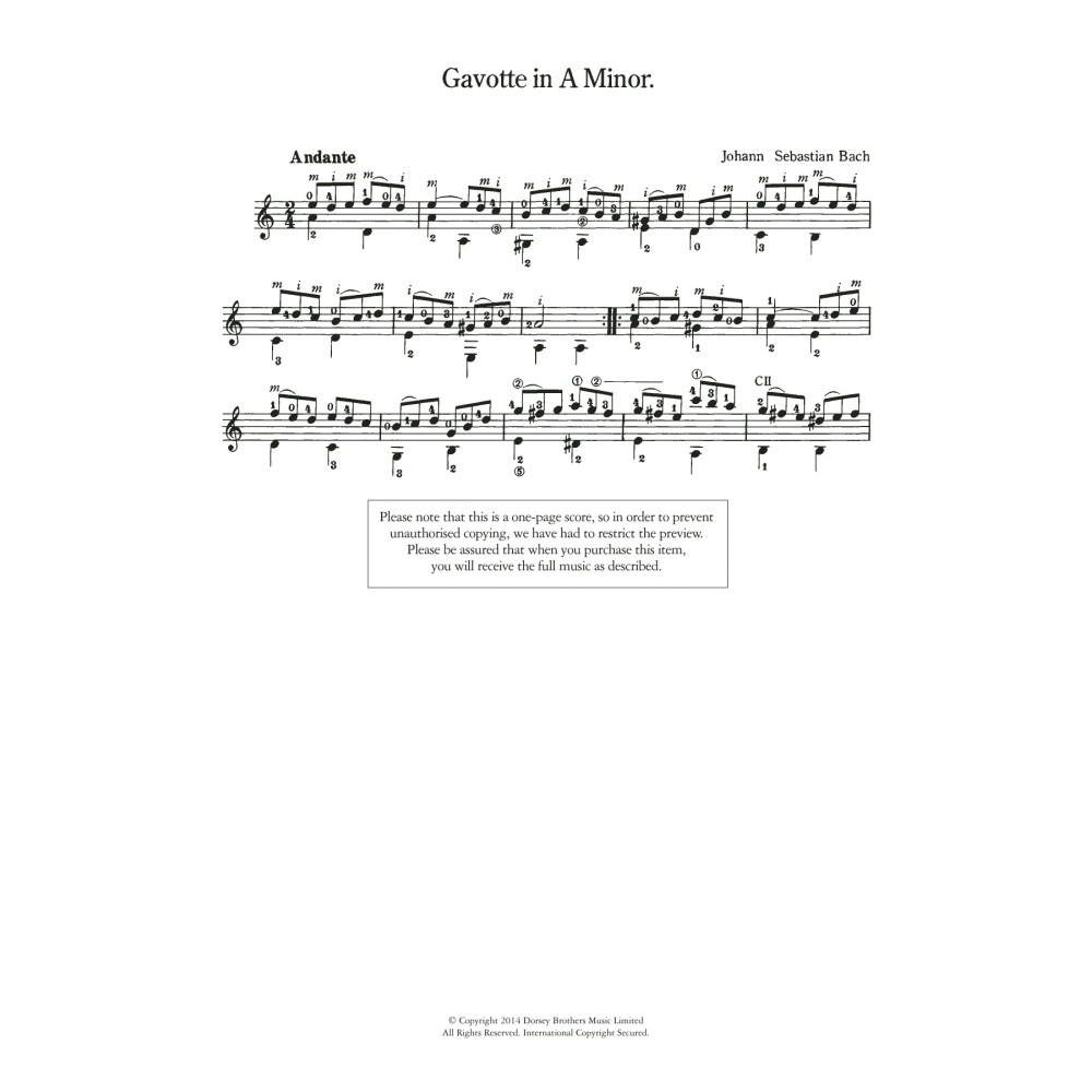 Gavotte in A Minor